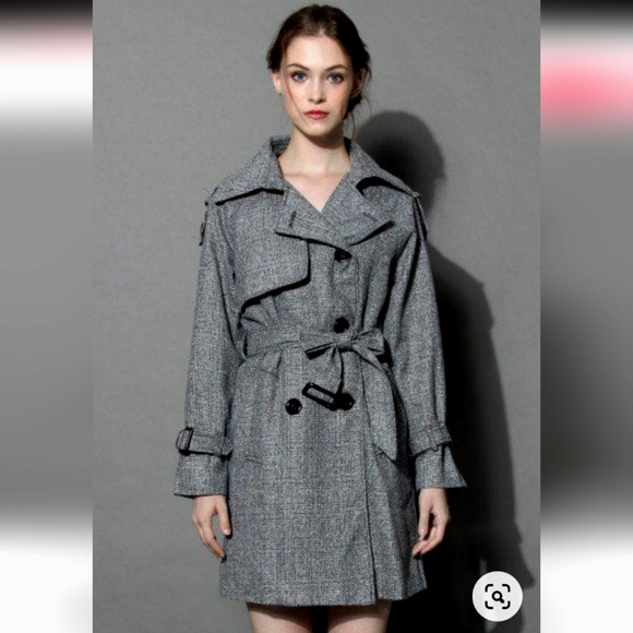 Jackets & Blazers - Trench Coat Double Breasted Winter Coat Lapel Collar over knee